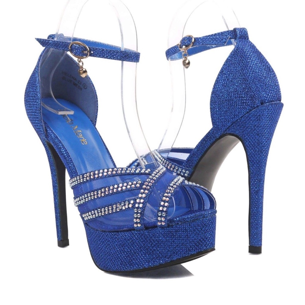 Bella Marie navy blue 5.5” high heels